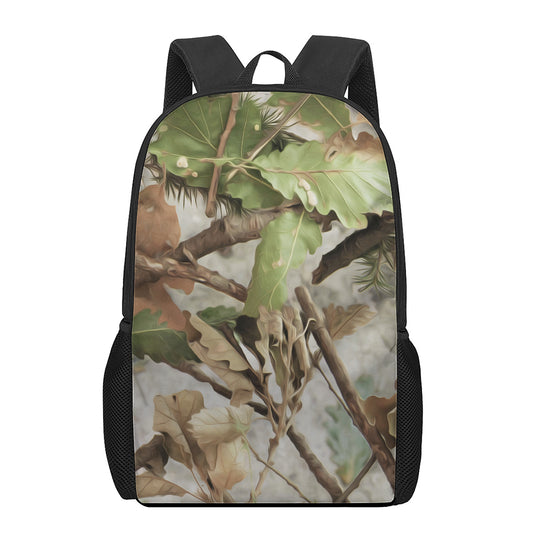 Hunting Camouflage Pattern Print 17 Inch Backpack