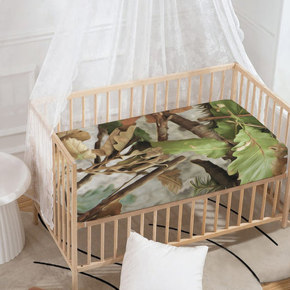 Hunting Camouflage Pattern Print Baby Crib Sheet