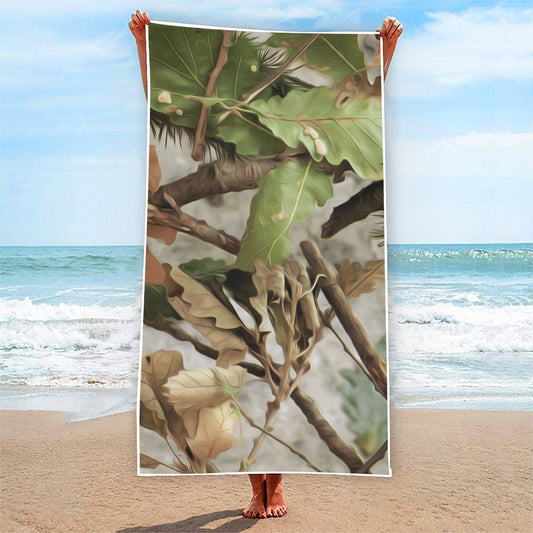 Hunting Camouflage Pattern Print Beach Towel