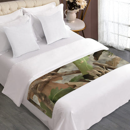 Hunting Camouflage Pattern Print Bed Runner
