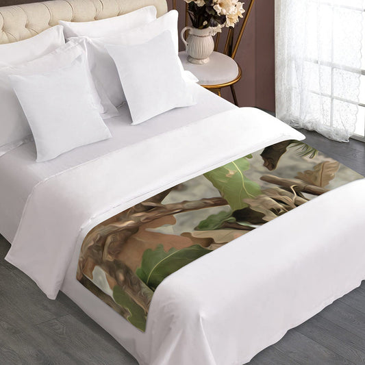 Hunting Camouflage Pattern Print Bed Runner