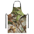 Hunting Camouflage Pattern Print Bib Apron With Pocket