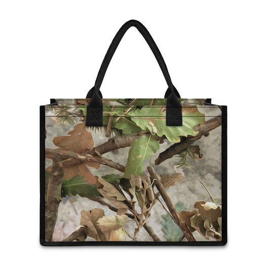 Hunting Camouflage Pattern Print Canvas Tote Bag