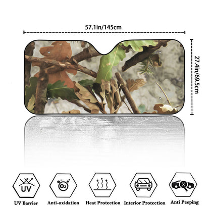 Hunting Camouflage Pattern Print Car Windshield Sun Shade