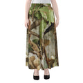 Hunting Camouflage Pattern Print Chiffon Maxi Skirt