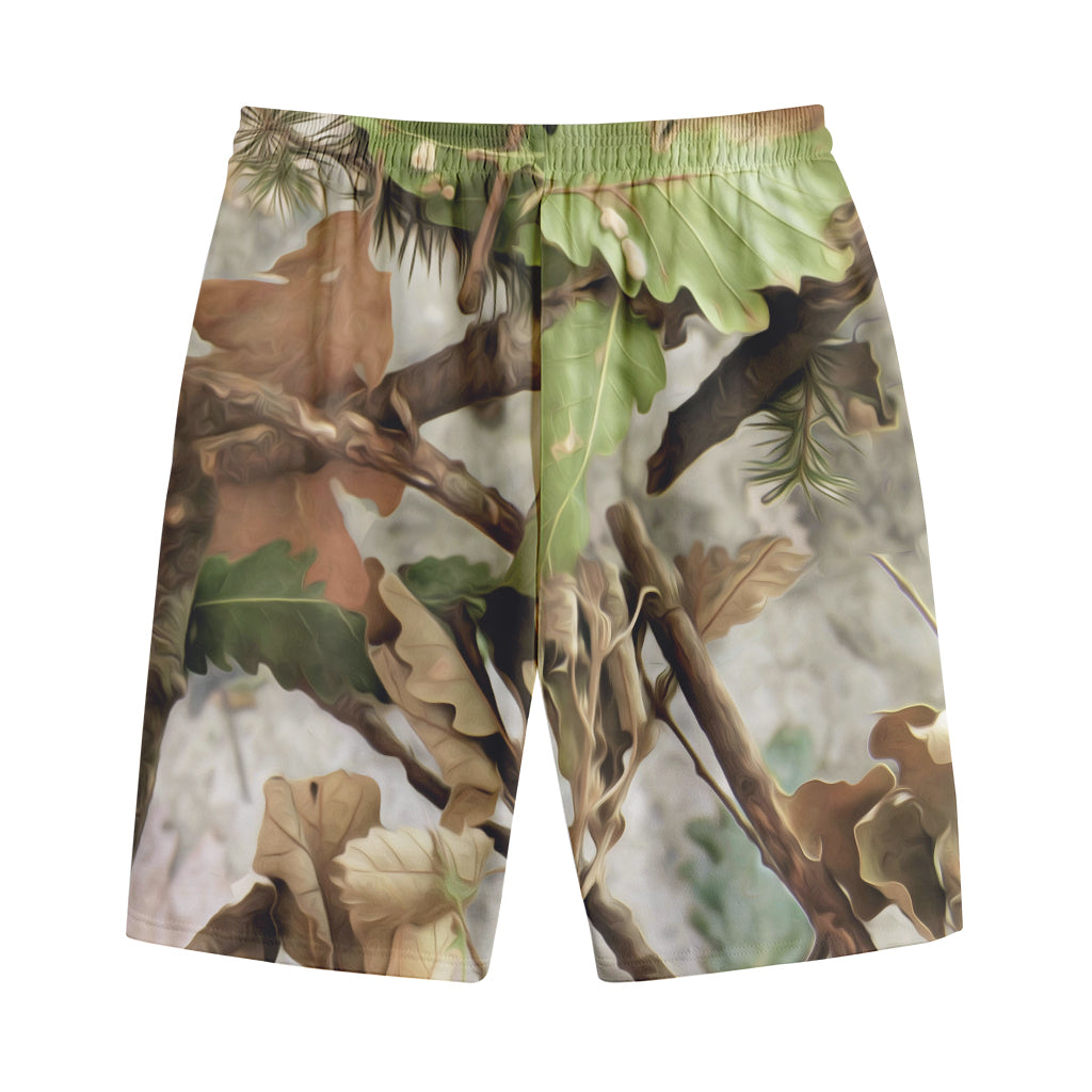 Hunting Camouflage Pattern Print Cotton Shorts