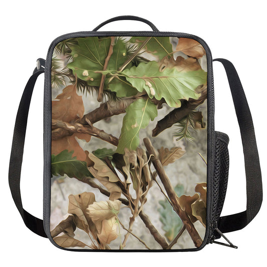 Hunting Camouflage Pattern Print Crossbody Lunch Bag