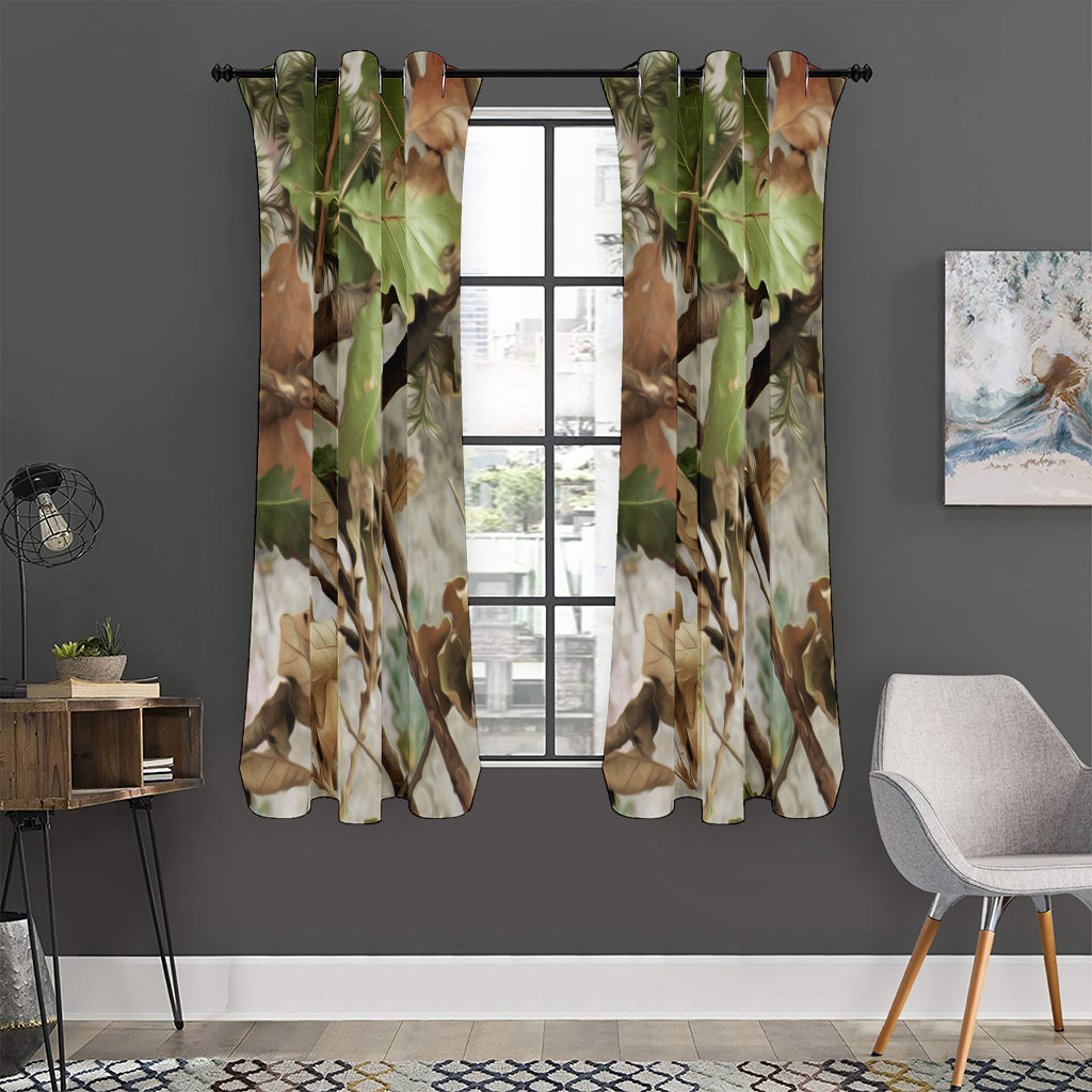Hunting Camouflage Pattern Print Curtain