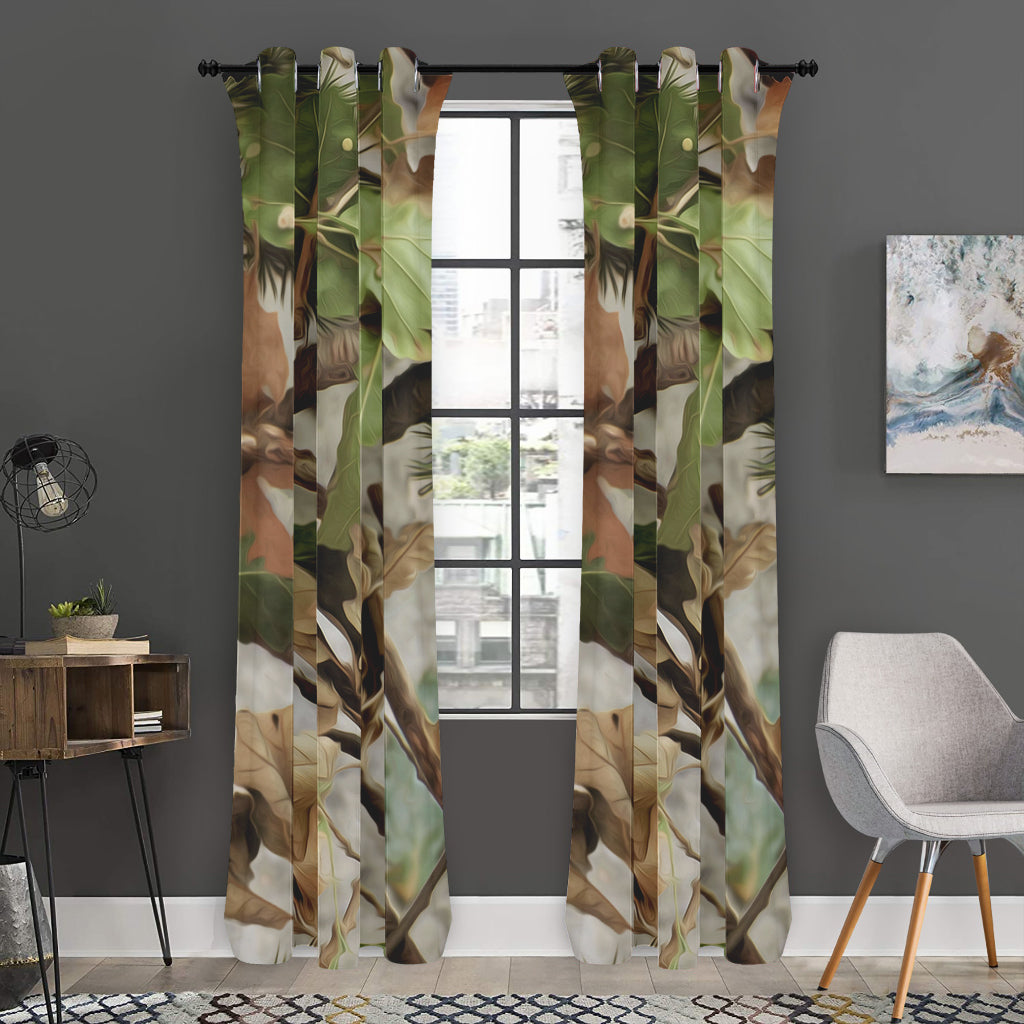 Hunting Camouflage Pattern Print Curtain