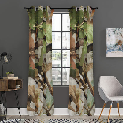 Hunting Camouflage Pattern Print Curtain