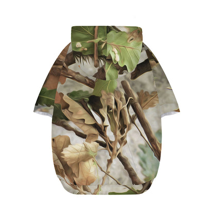 Hunting Camouflage Pattern Print Dog Zip Up Hoodie