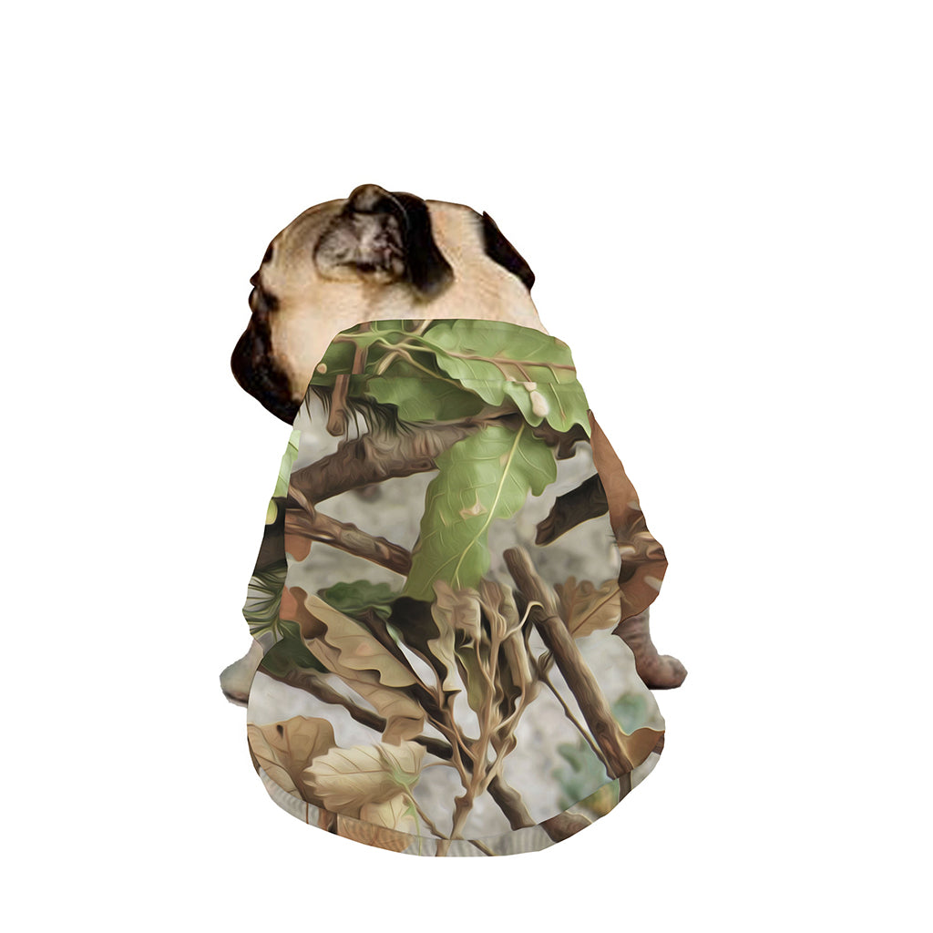 Hunting Camouflage Pattern Print Dog Zip Up Jacket
