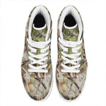Hunting Camouflage Pattern Print High Top Leather Sneakers