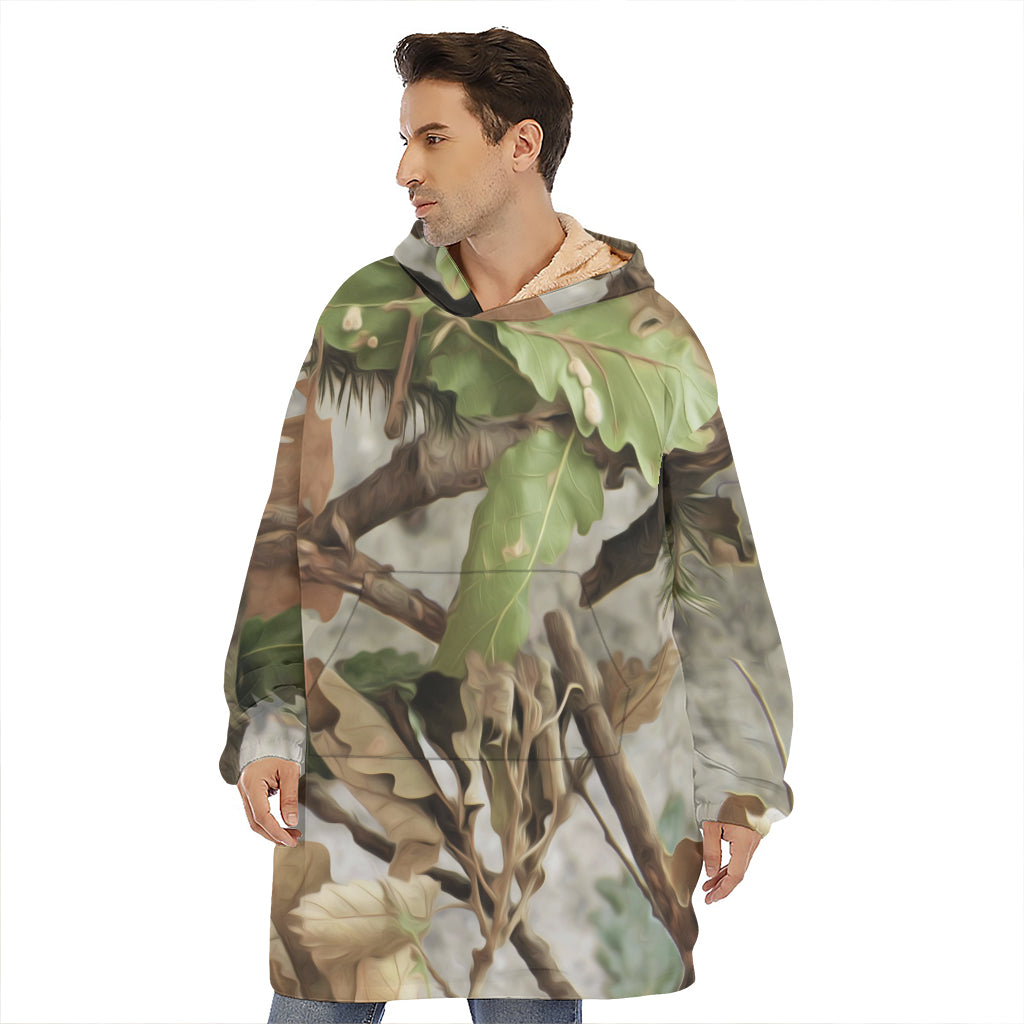 Hunting Camouflage Pattern Print Hoodie Blanket