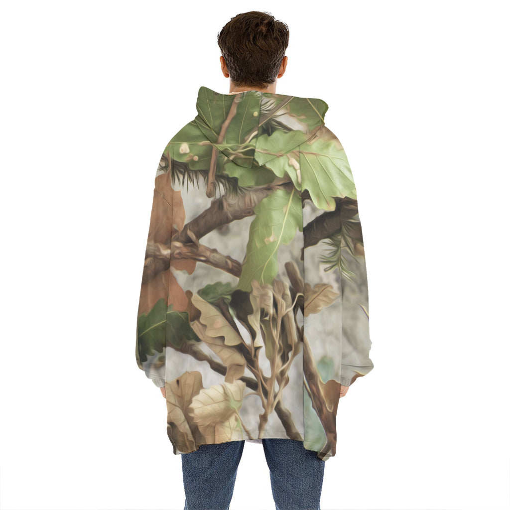 Hunting Camouflage Pattern Print Hoodie Blanket