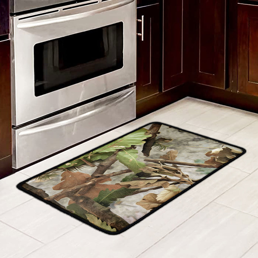 Hunting Camouflage Pattern Print Kitchen Mat