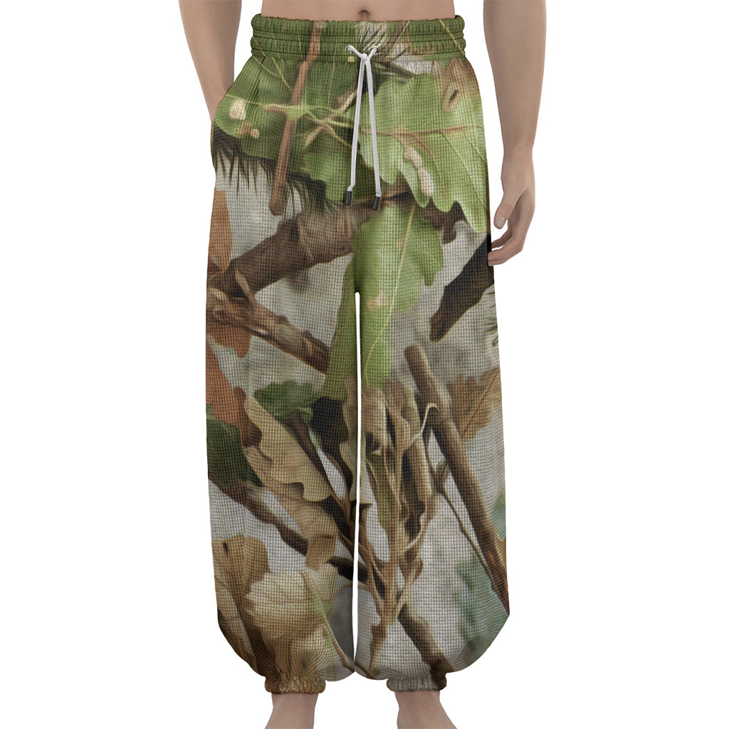 Hunting Camouflage Pattern Print Lantern Pants