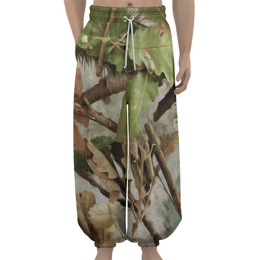Hunting Camouflage Pattern Print Lantern Pants