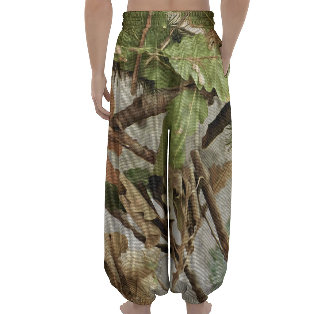 Hunting Camouflage Pattern Print Lantern Pants