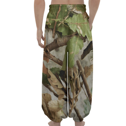 Hunting Camouflage Pattern Print Lantern Pants