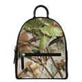 Hunting Camouflage Pattern Print Leather Backpack