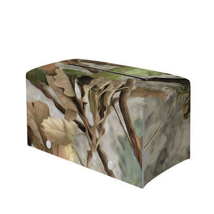 Hunting Camouflage Pattern Print Leather Tissue Box Cover
