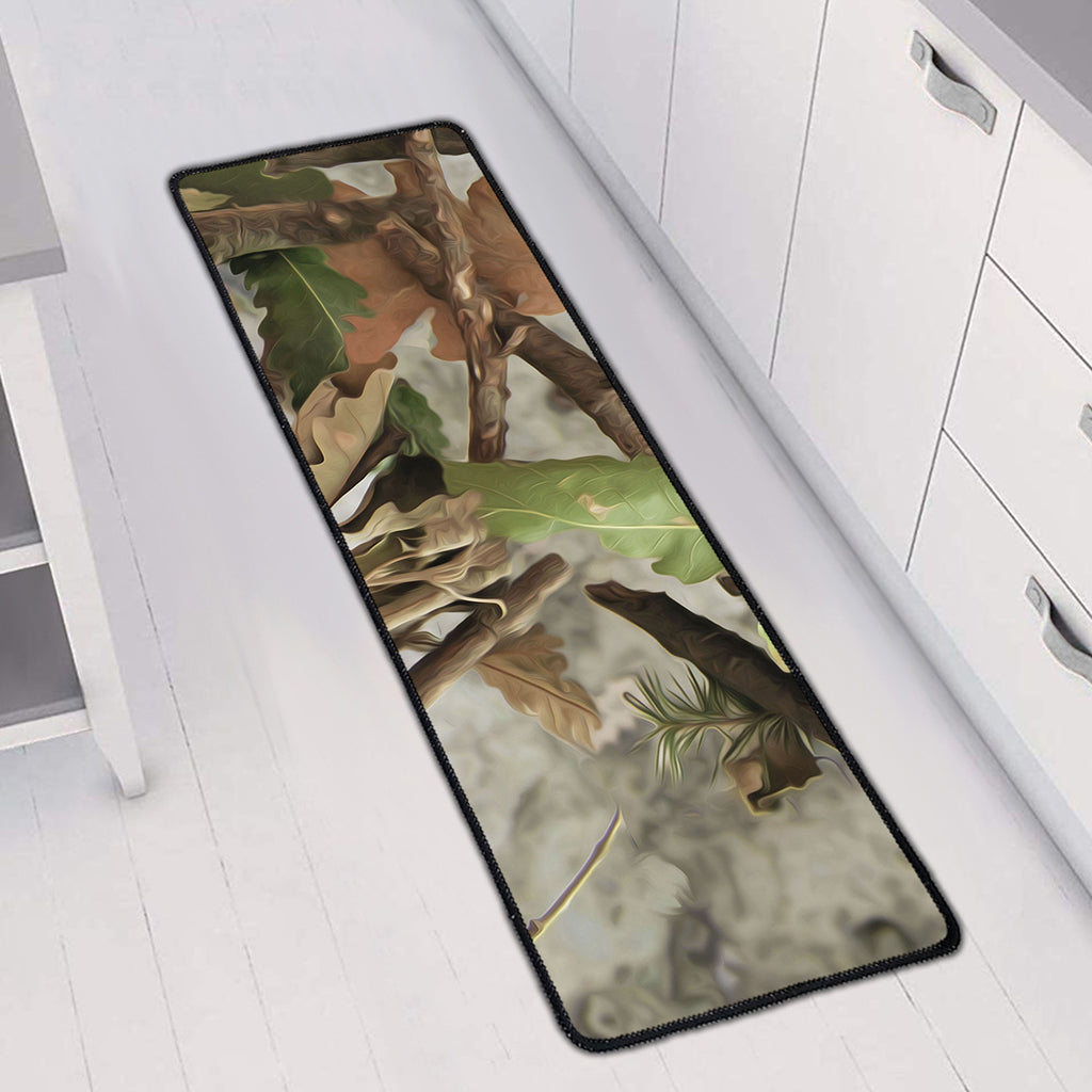 Hunting Camouflage Pattern Print Long Kitchen Mat