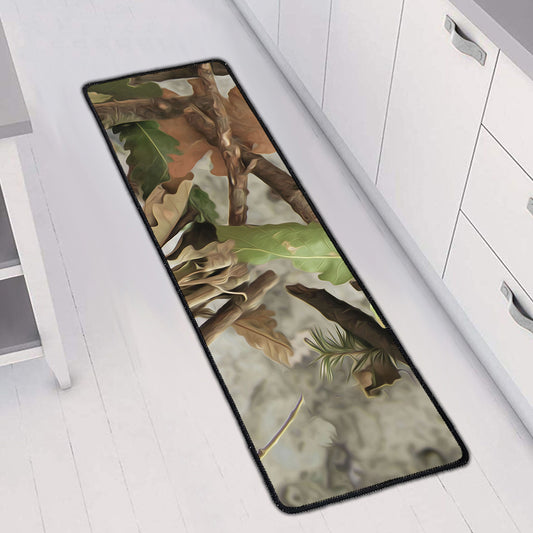 Hunting Camouflage Pattern Print Long Kitchen Mat