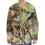 Hunting Camouflage Pattern Print Long Sleeve Baseball Jersey