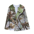 Hunting Camouflage Pattern Print Long Sleeve Short Coat