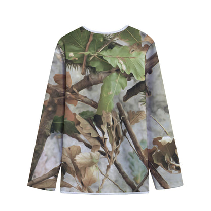Hunting Camouflage Pattern Print Long Sleeve Short Coat