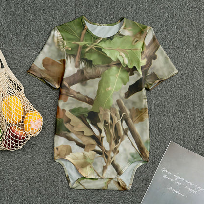 Hunting Camouflage Pattern Print Men's Bodysuit