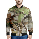 Hunting Camouflage Pattern Print Men's Bomber Jacket