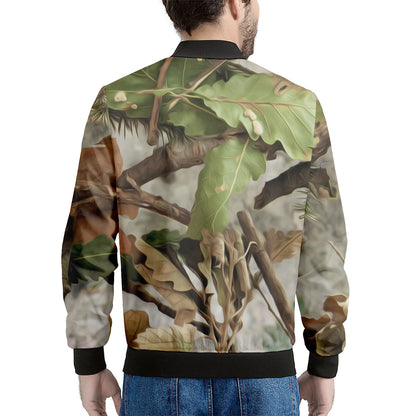 Hunting Camouflage Pattern Print Men's Bomber Jacket