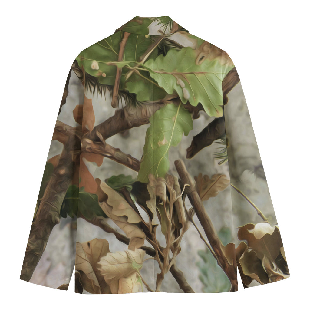 Hunting Camouflage Pattern Print Men's Cotton Blazer