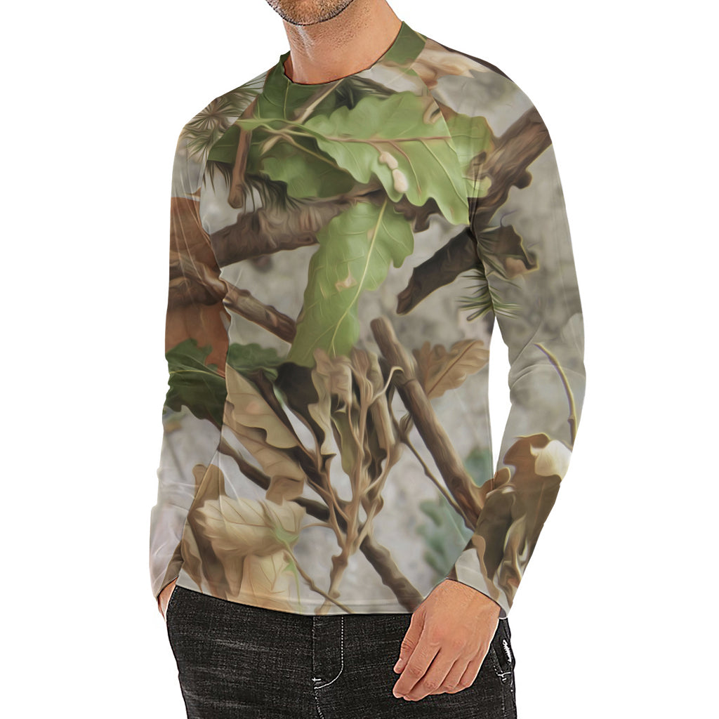 Hunting Camouflage Pattern Print Men's Long Sleeve Rash Guard
