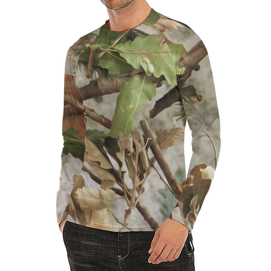 Hunting Camouflage Pattern Print Men's Long Sleeve Rash Guard