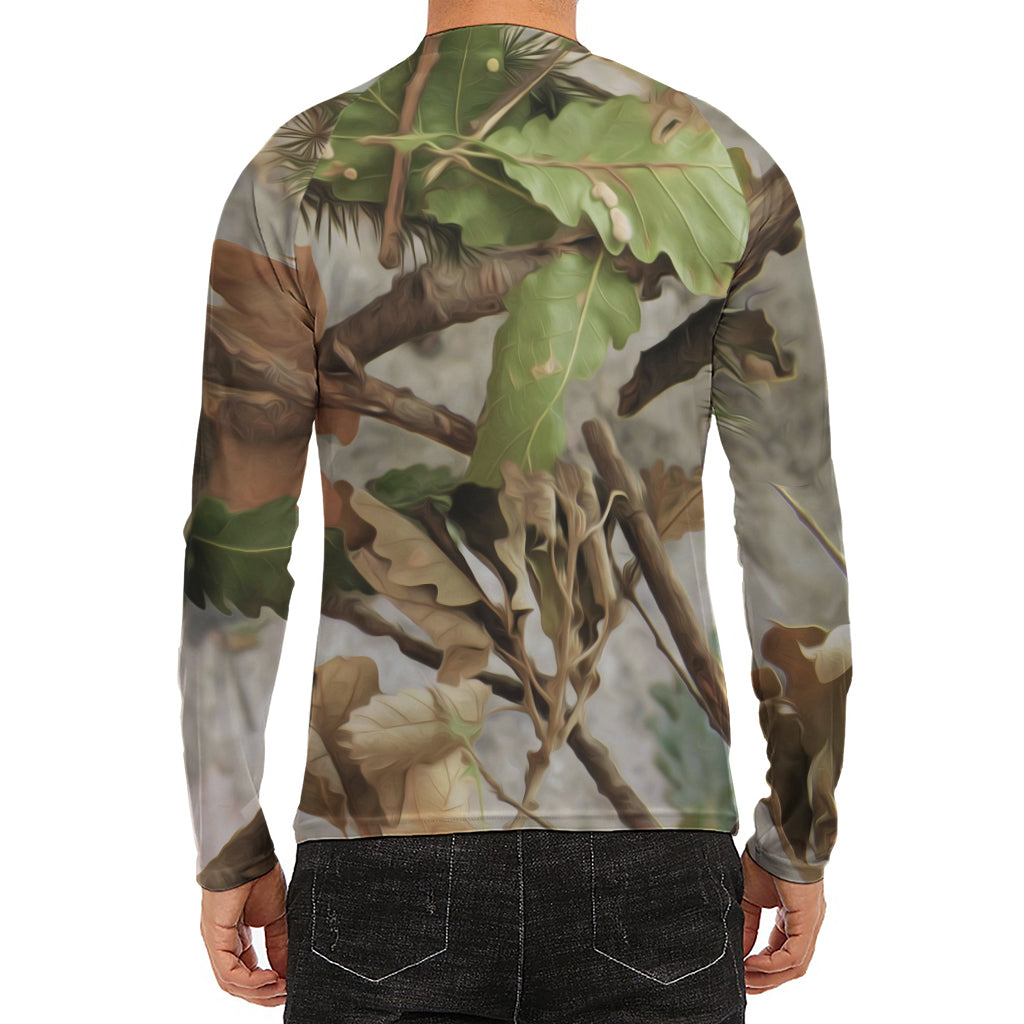 Hunting Camouflage Pattern Print Men's Long Sleeve Rash Guard