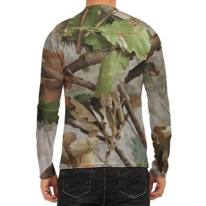 Hunting Camouflage Pattern Print Men's Long Sleeve Rash Guard