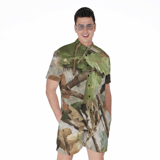 Hunting Camouflage Pattern Print Men's Rompers