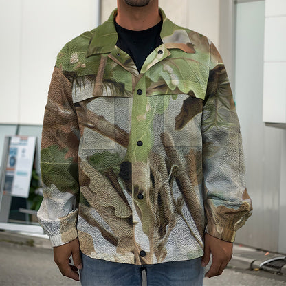 Hunting Camouflage Pattern Print Men's Shirt Jacket