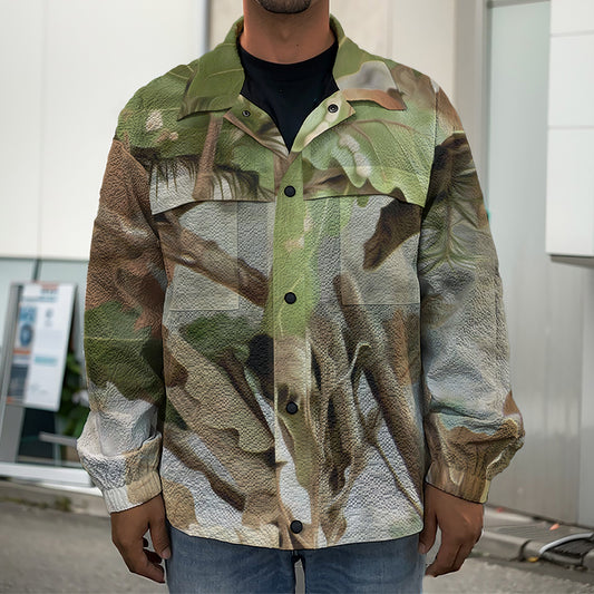 Hunting Camouflage Pattern Print Men's Shirt Jacket