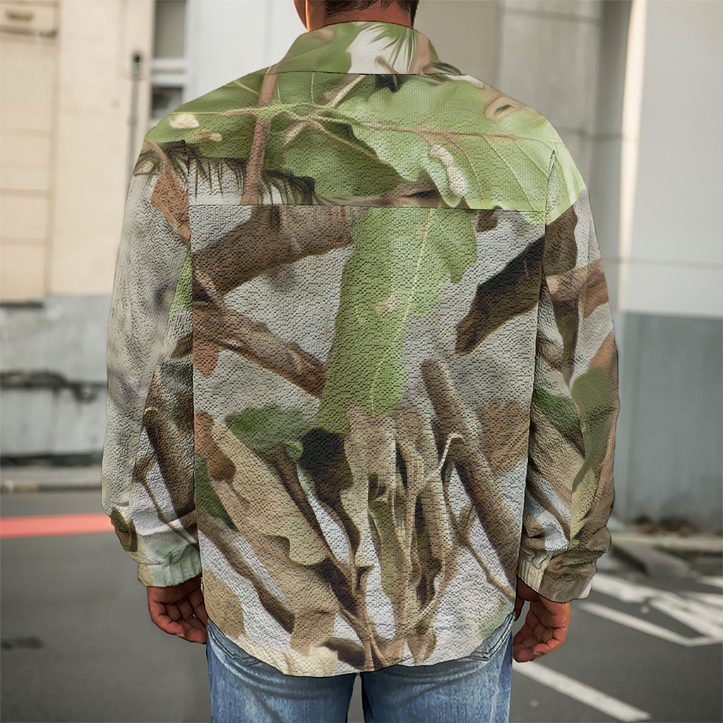 Hunting Camouflage Pattern Print Men's Shirt Jacket