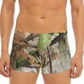Hunting Camouflage Pattern Print Men's Short Boxer Briefs