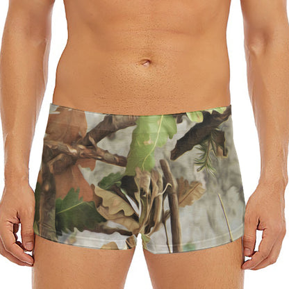 Hunting Camouflage Pattern Print Men's Short Boxer Briefs