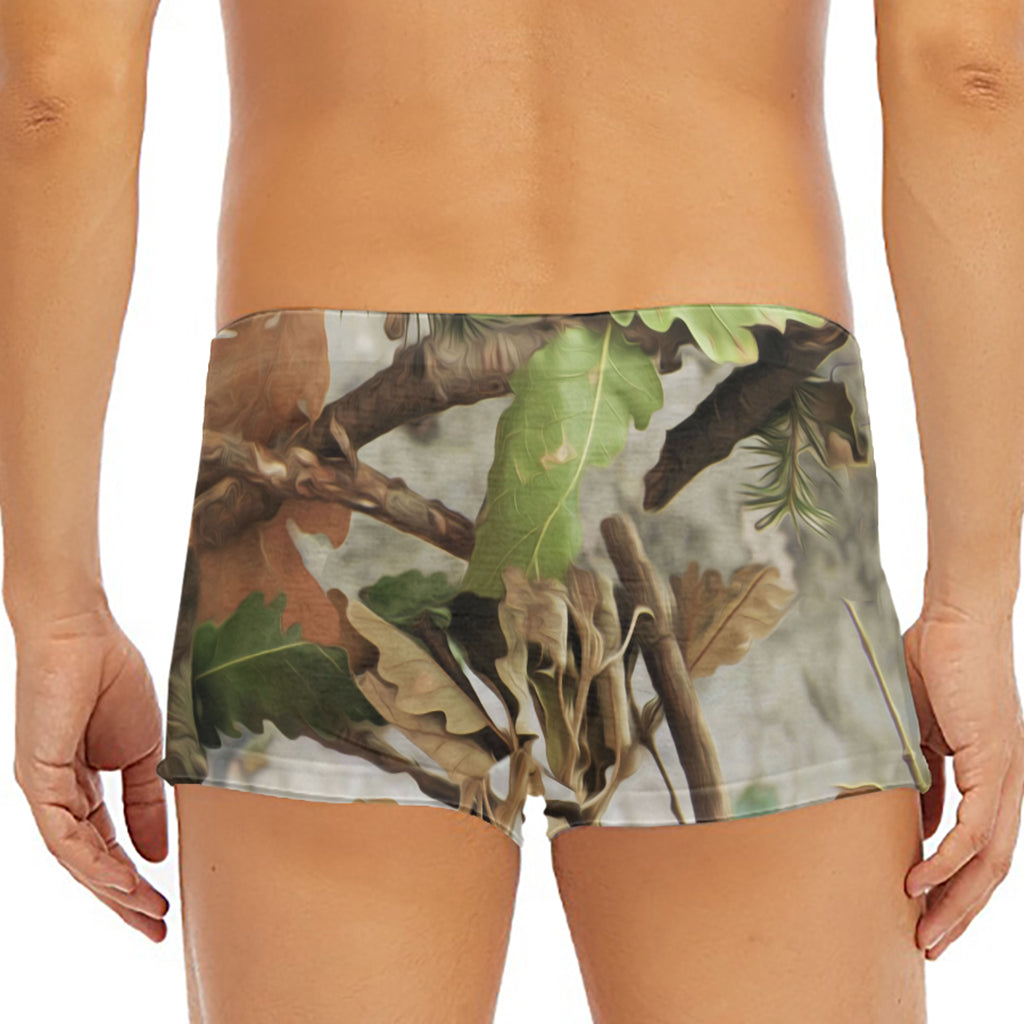 Hunting Camouflage Pattern Print Men's Short Boxer Briefs