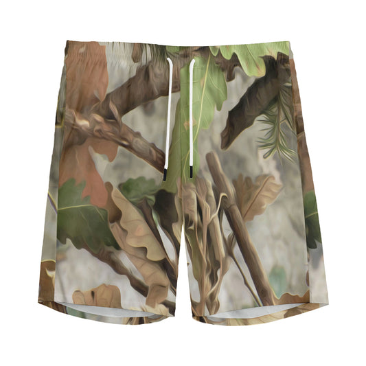 Hunting Camouflage Pattern Print Men's Sports Shorts