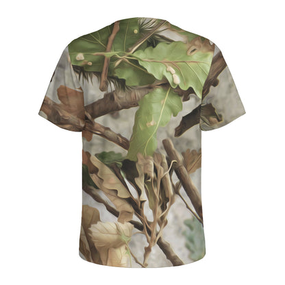 Hunting Camouflage Pattern Print Men's Sports T-Shirt