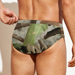 Hunting Camouflage Pattern Print Men's Swim Briefs