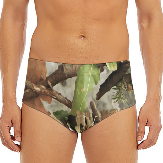 Hunting Camouflage Pattern Print Men's Triangle Swim Briefs